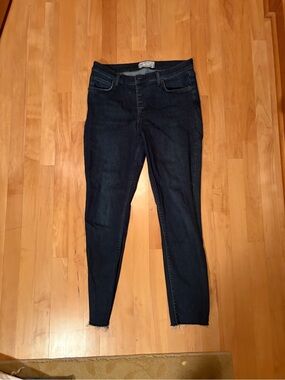 Free People Dark Indigo High-Rise Skinny Jeans